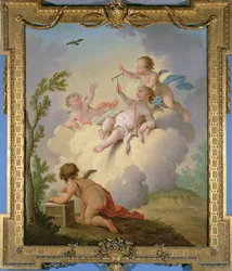Angels Playing with a Bird in a Landscape